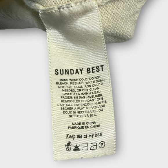 Sun Deh cropped V neck sweater vest cream size - Picture 3 of 4